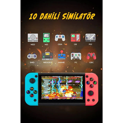 Bakeey 20.000 Oyunlu Retro Atari Konsolu – Ekranlı Taşınabilir El Konsolu, 7 ” HD Ekran, Tek Konsol